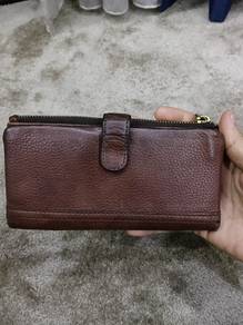 Original Fossil Brown Leather Long Wallet