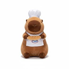 45cm Kawaii Capybara Bread Chef Plush Toy