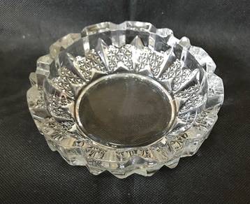 VINTAGE FNG INDONESIA CRYSTAL CLEAR GLASS Ashtray