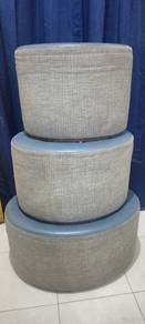 Nesting storage ottoman