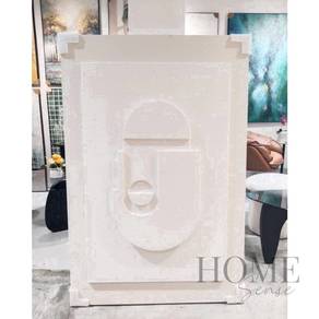 Modern Minimalist White Geometric Wall Art