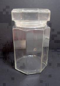8-Sided Glass Airtight Bottle (7 Inches Tall)