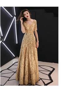 Gold wedding prom evening dress gown RBP1107