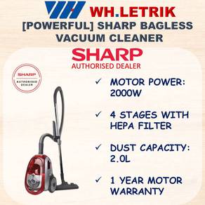 [POWERFUL] Sharp 2000W Bagless Vacuum Cleaner