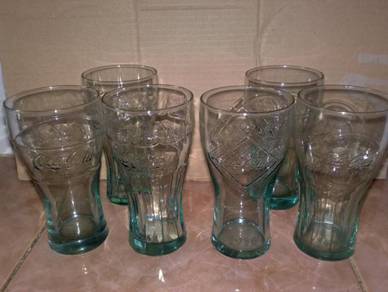 Cawan coca cola coke different years glass cup