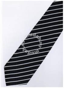 EDB4 Blue White Quality Striped Formal Neck Tie
