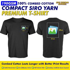 Siro Combed Cotton 190gsm Premium Tshirt Printing