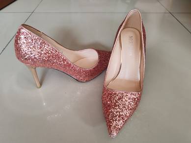 Rose Gold Pink Glitter Shinning Heels
