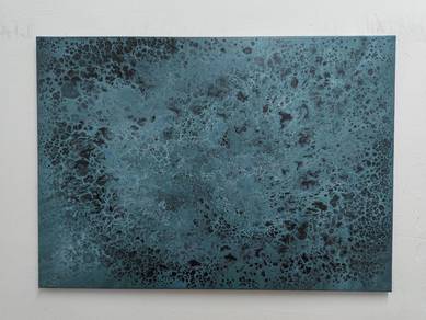 Dark Blue Abstract Painting 