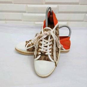 Michael Kors Sneakers lace up brown mk canvas shoe
