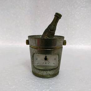 Silver tone miniature champagne & ice bucket quart