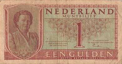 Netherlands 1 Gulden 1949 - Pick 72 avf