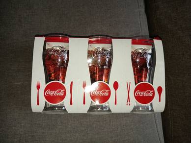 Set of 3 Coca-Cola Contour Glasses