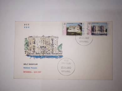 FDC Stamp Turkiye 1987 National Palaces