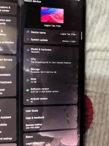 Lenovo Legion y700 sd8+ gen1