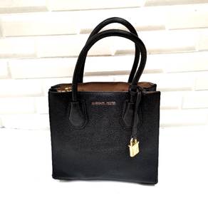 Michael Kors Black Leather Mini Mercer Tote