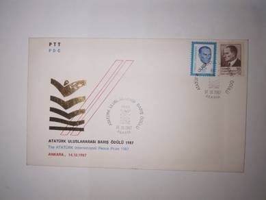 FDC Stamp Turkiye 1987 - ATATURK Peace Prize