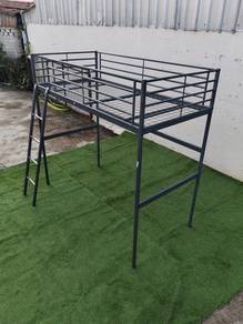 YE54F Katil Besi IKEA SVARTA Loft Bed Frame * ASIS