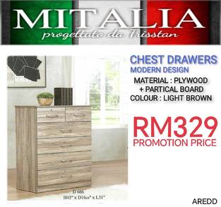 Chest Drawers Murah | Kabinet Baju Murah | Jualan