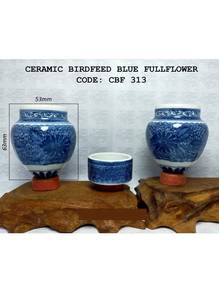 Cawan Burung Birdfeeder Blue FullFlower 13-CBF313