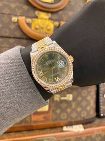 2019 Rolex Datejust 36 Half 18k 750 Yellow Gold