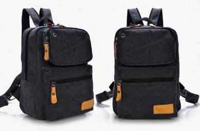 B4242 Black Stylish Dual-Use Chest Bag Backpack