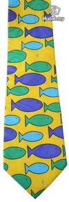 Fish Marine Life Silk Cartoon Neck Tie