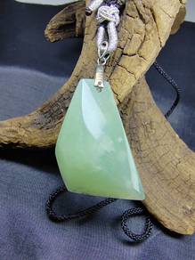Ice Snow Flake Cotton Burmese Jadeite Jade Pendant
