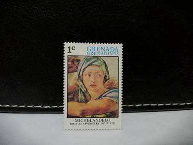 1975 Grenada Stamp Painting Michelangelo