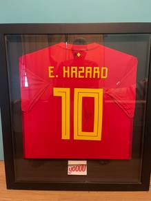 Framed Signed Eden Hazard Belgium #10 Jersey + COA