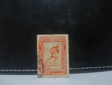 1936 Peru Stamp Running Postman