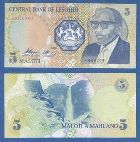 Lesotho 5 Maloti P 10a 1989 UNC
