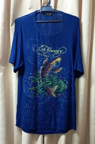 ED HARDY SPLASHING KOI FISH T-SHIRT Baju