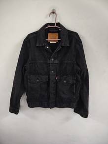 Levi's Black Denim Jacket Big E