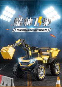 Kids 12V Electric Ride-On Excavator with Remote Co