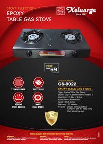 Epoxy Table Gas Stove (GS-9022)