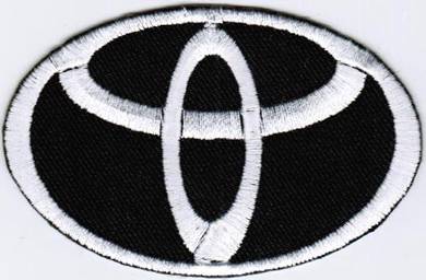 Toyota Emblem Logo WHITE #TB Motor Car Badge Patch