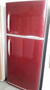 Red Fridge Refrigerator Peti Sejuk Ais LG Freezer