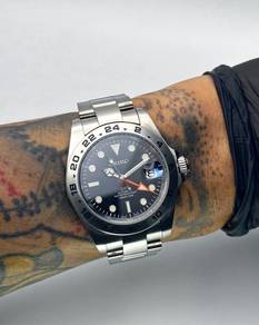 Custom Seiko Mod 39.5mm Black Explorer 2 GMT