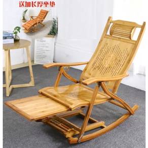 Rocking Chair Outdoor Balcony Bamboo Recliner