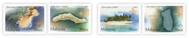 Mint Stamp Island and Beaches Malaysia 2003