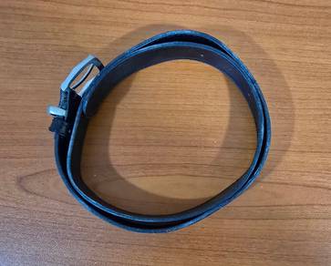 Black Premium Leather Belt with Adjustable Buckle
