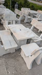 set meja batu terazzo ktm 02 marble 