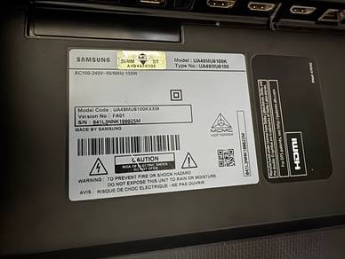 Samsung 49” 4K MU6100 series