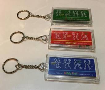 Keychain from Thailand - Green, Red, Blue