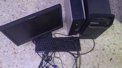 set computer. 2 cpu 1 monitor 