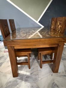 Meja makan kayu jati
