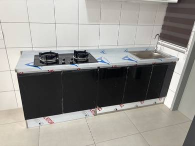 Stainless Steel Kitchen Cabinet with Stove & sink