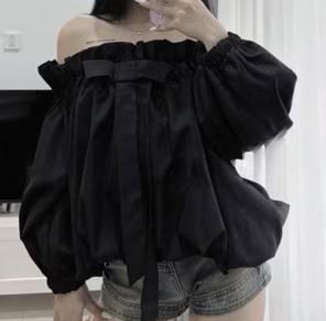 Black Ribbon Top