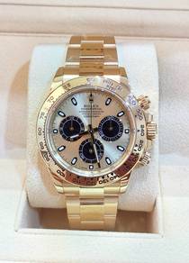 Pre-Owned Rolex 116508 Daytona Gold Dial Yellow Go